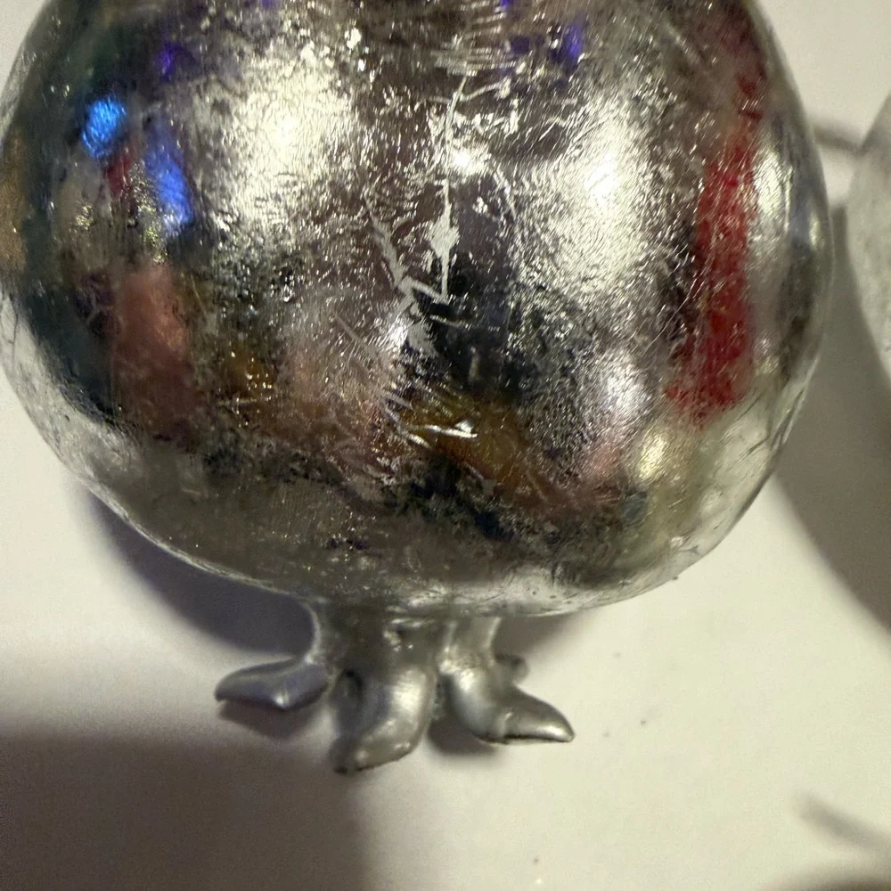 Silver Holiday Ornaments Set